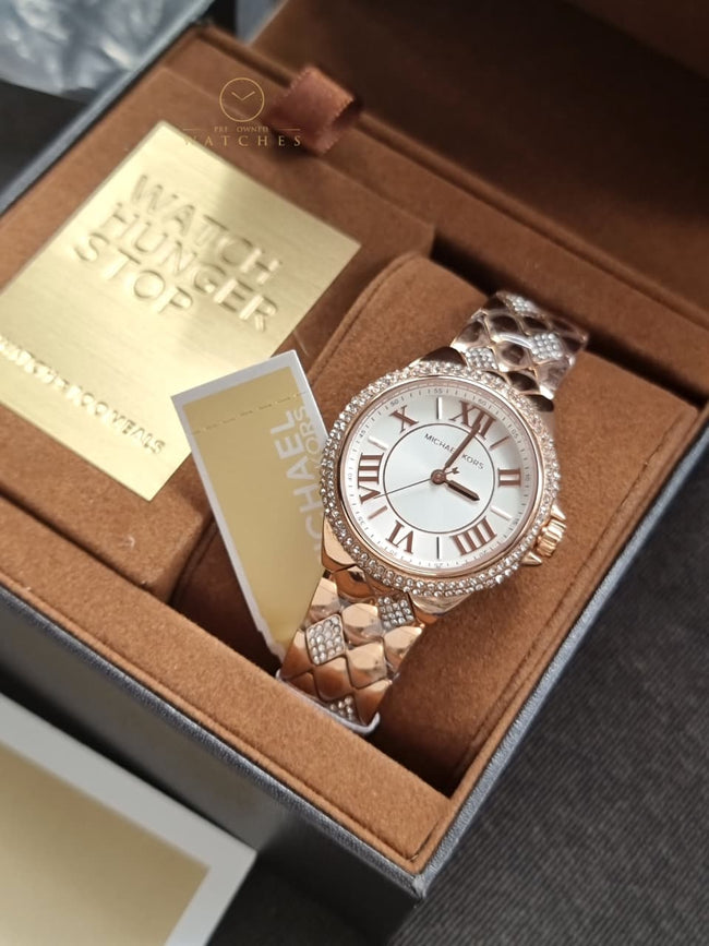 Michael Kors Camille Rose Gold Watch MK4810 Hover Image