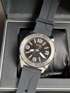 Hugo boss Men's Black Rubber Strap Watch with Black Dial 1512897