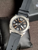 Hugo boss Men's Black Rubber Strap Watch with Black Dial 1512897