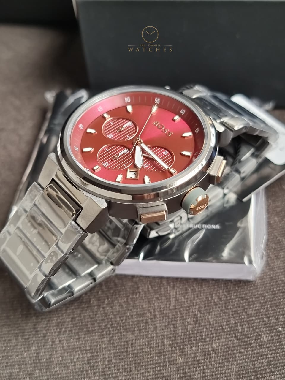 HUGO BOSS One Analog Red Dial Men's Watch-1514000