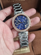 Michael Kors Women’s Analog Stainless Steel Blue Dial 39mm Watch MK6141