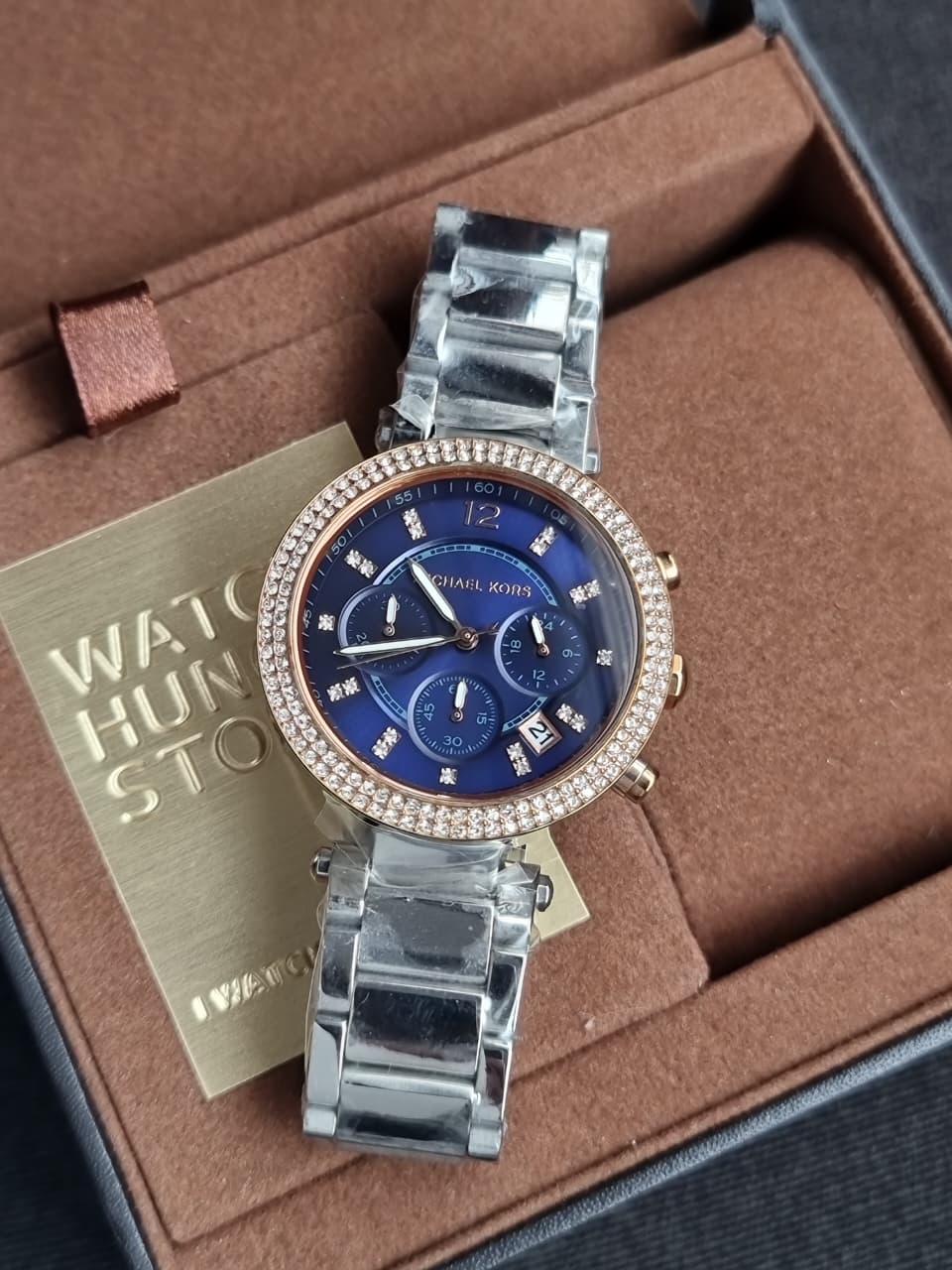 Michael Kors Women’s Analog Stainless Steel Blue Dial 39mm Watch MK6141
