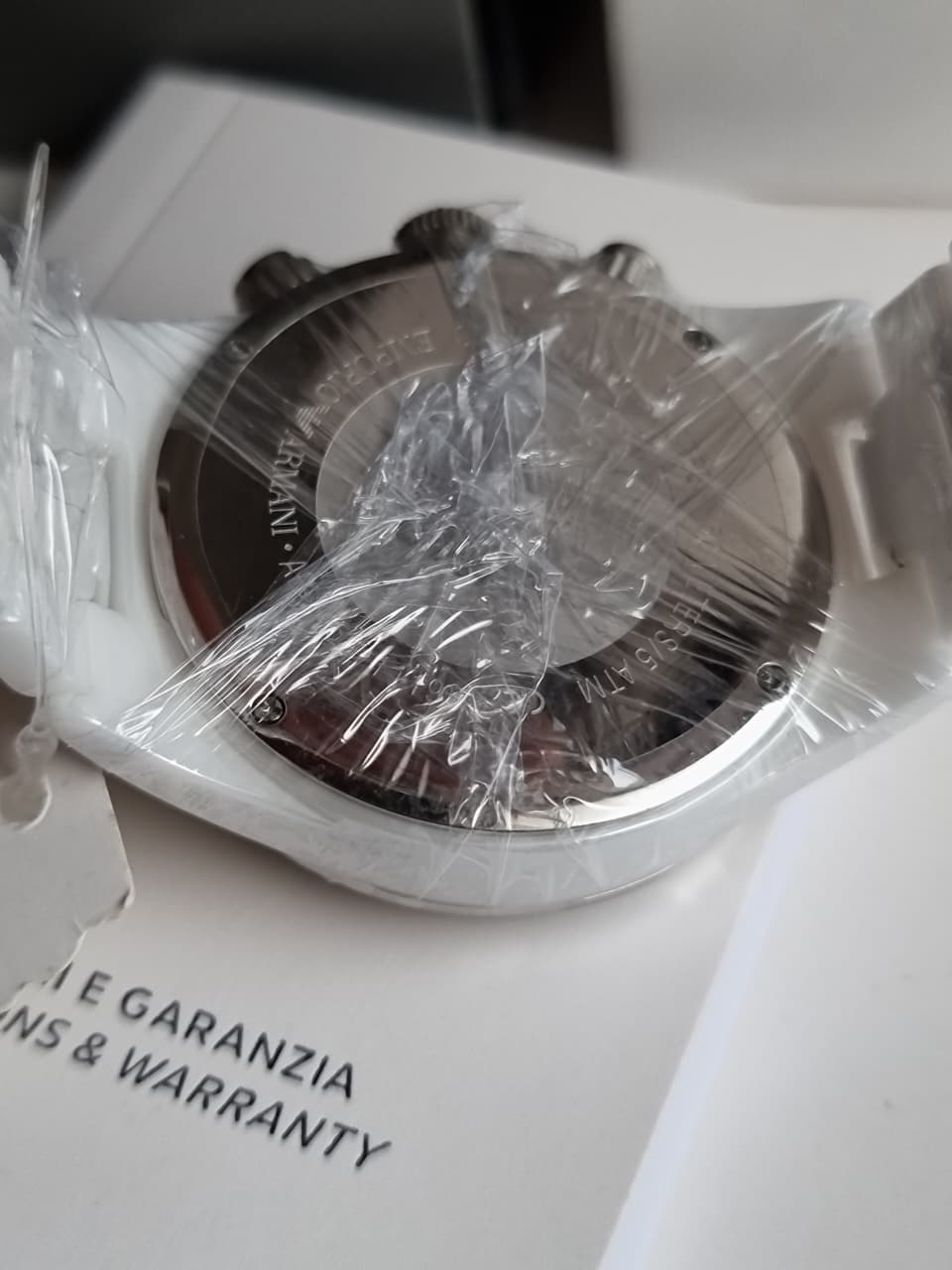Emporio Armani Chronograph Mother of Pearl 43mm  Dial Women's Watch - AR1456