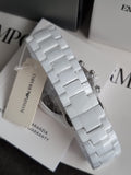 Emporio Armani Chronograph Mother of Pearl 43mm  Dial Women's Watch - AR1456