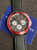 TOMMY HILFIGER Luke Multi-Function Black Dial Men's Watch 1791122 (PREOWNED STRAP CHANGED)