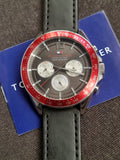 TOMMY HILFIGER Luke Multi-Function Black Dial Men's Watch 1791122 (PREOWNED STRAP CHANGED)