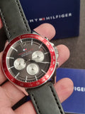 TOMMY HILFIGER Luke Multi-Function Black Dial Men's Watch 1791122 (PREOWNED STRAP CHANGED)