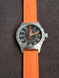 Syperdry Syg1110 Gents Watch Orange Rubber Strap 45mm Dial Quartz Watch