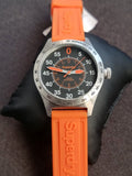 Syperdry Syg1110 Gents Watch Orange Rubber Strap 45mm Dial Quartz Watch