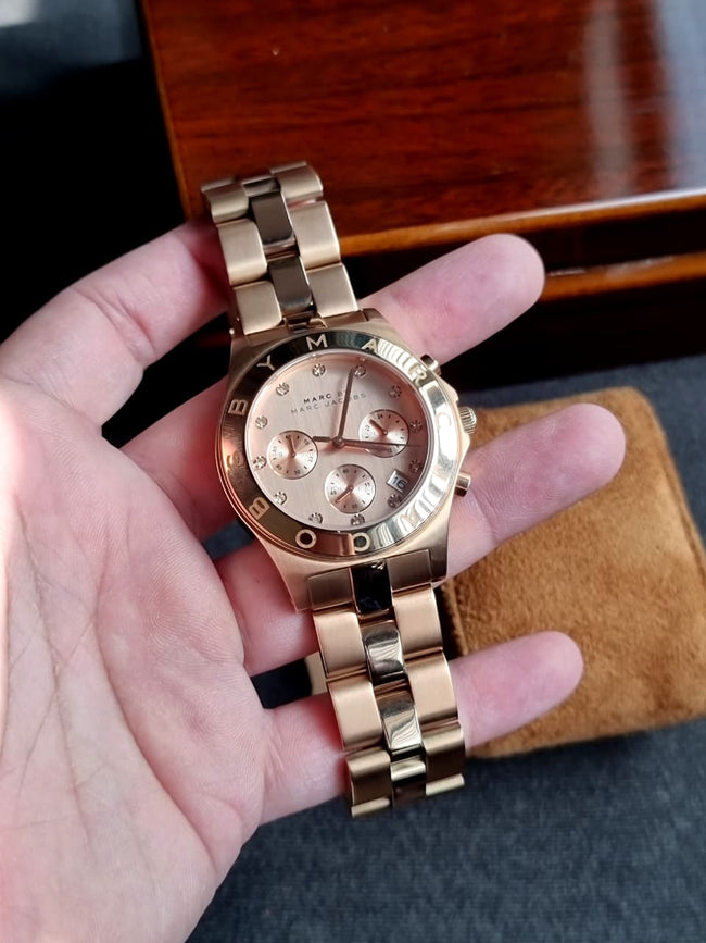 Marc by Marc Jacobs Women’s Quartz Stainless Steel Rose Gold Dial 40mm Watch MBM3102 Hover Image
