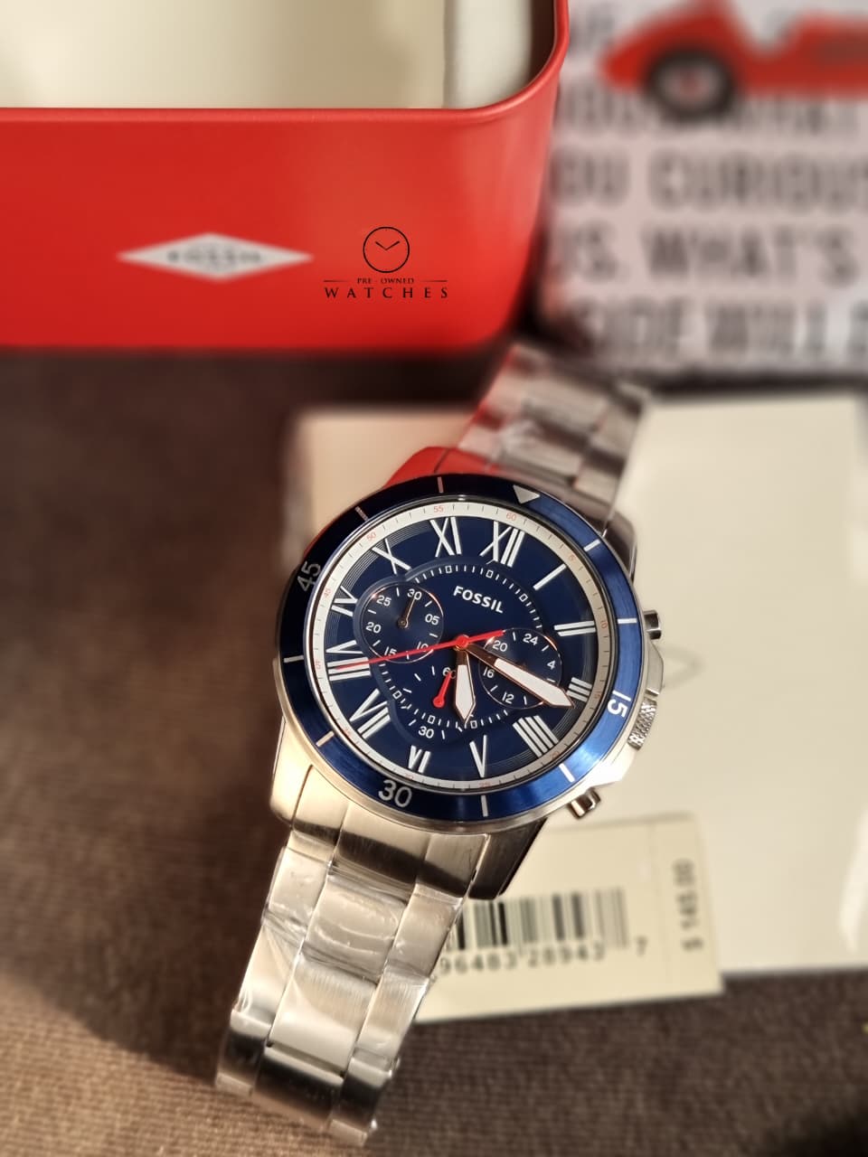 FOSSIL Grant Sport Chronograph Blue Dial Men's Watch FS5238