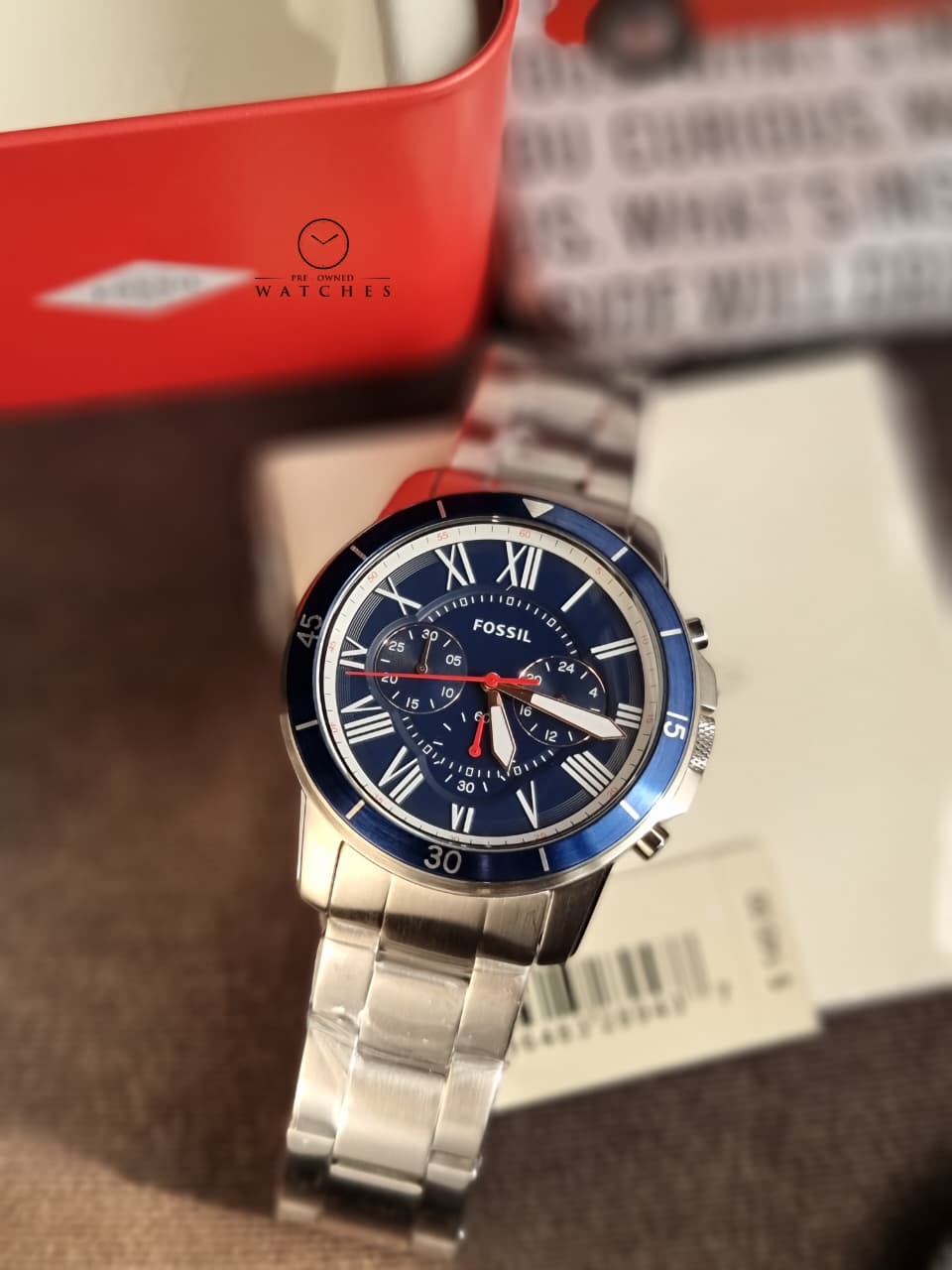 FOSSIL Grant Sport Chronograph Blue Dial Men's Watch FS5238
