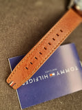Tommy Hilfiger Men’s Quartz Brown Leather Strap Blue Dial 46mm Watch 1791807