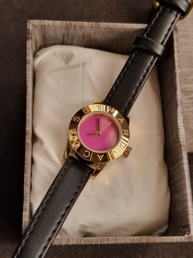 Marc by Marc Jacobs Women’s Quartz Purple Leather Strap Purple Dial 26mm Watch MBM1209 (Strap After Market) Main Image