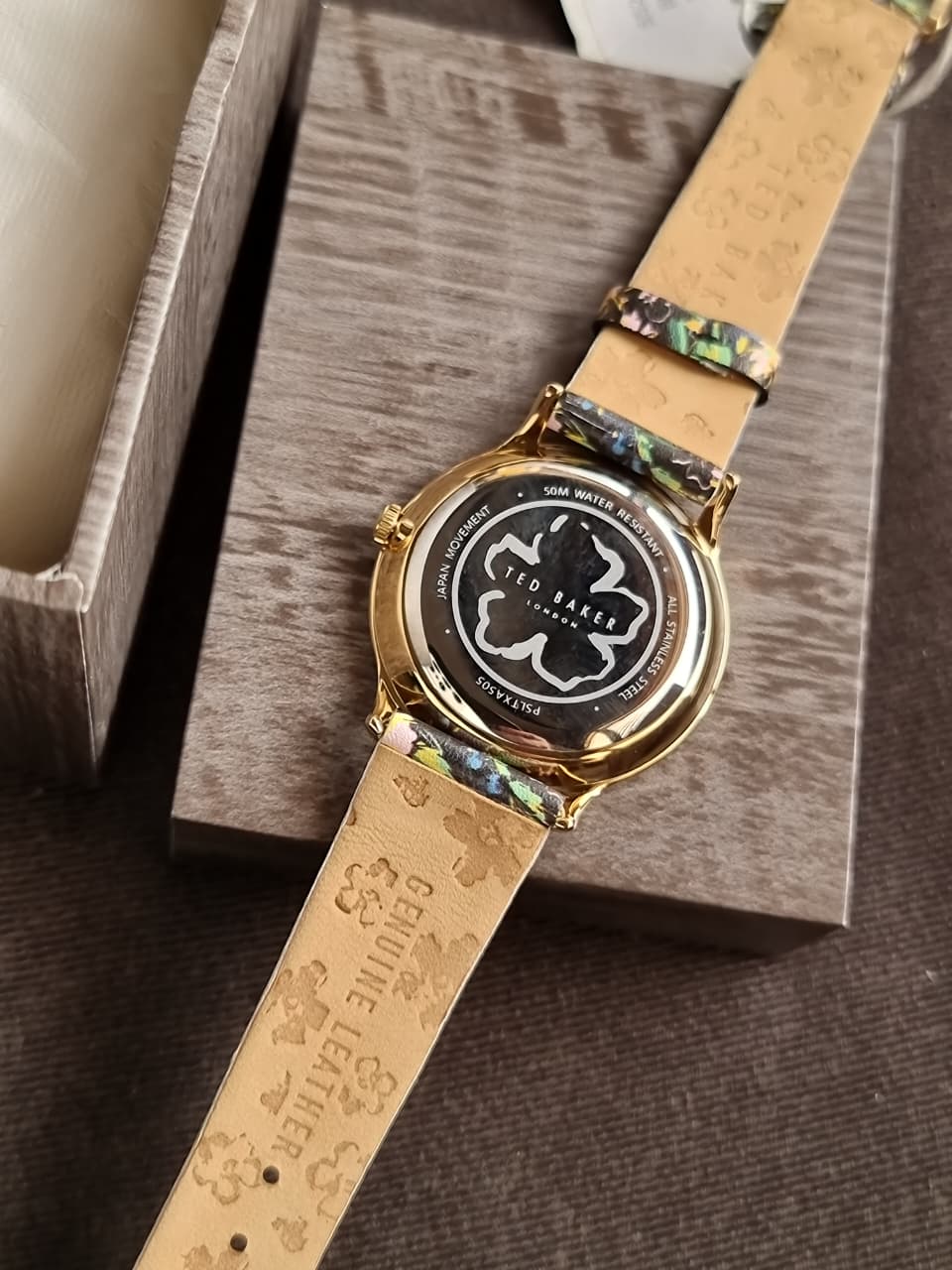 Ted Baker Black Dial Rose gold Casing Quartz Watch BKPPOS2069I