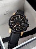 Gucci Men’s Analog Quartz Leather Strap Black Dial 44mm Watch YA101203