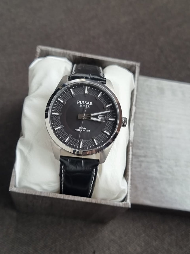 Pulsar Sub Brand Of Seiko 39mm Dial Solor Operated Quartz Watch Hover Image