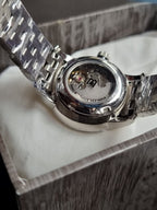 Binger white dial Silver Chain Automatic Ladies Watch