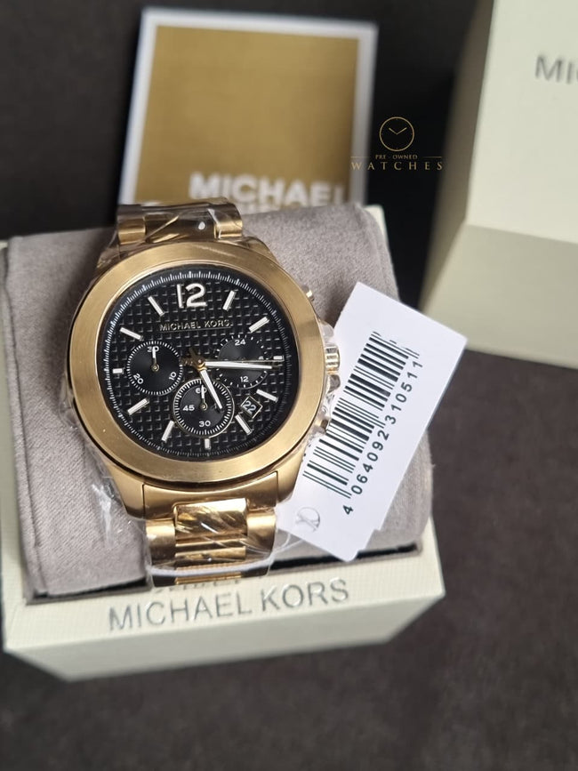 Michael Kors Sage Gold Watch Black Dial 42mm MK9192 Hover Image