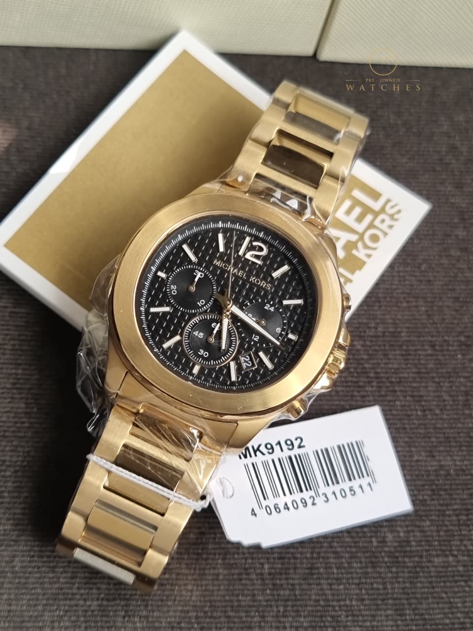 Michael Kors Sage Gold Watch Black Dial 42mm MK9192