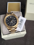 Michael Kors Sage Gold Watch Black Dial 42mm MK9192