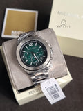 Michael Kors Sage Silver Watch MK9191 Green Dial Quartz Watch