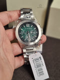 Michael Kors Sage Silver Watch MK9191 Green Dial Quartz Watch