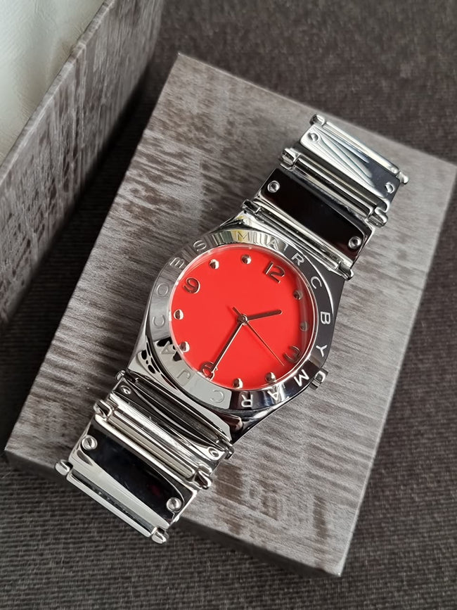 Marc by Marc Jacobs Women’s Quartz Stainless Steel Red Dial 36mm Watch MBM3031 Hover Image