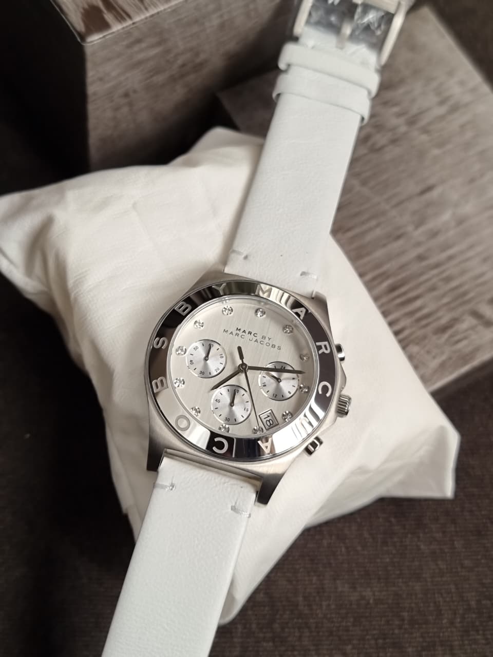 Marc by Marc Jacobs Women’s Quartz Leather Strap Silver Dial 38mm Watch MBM1187