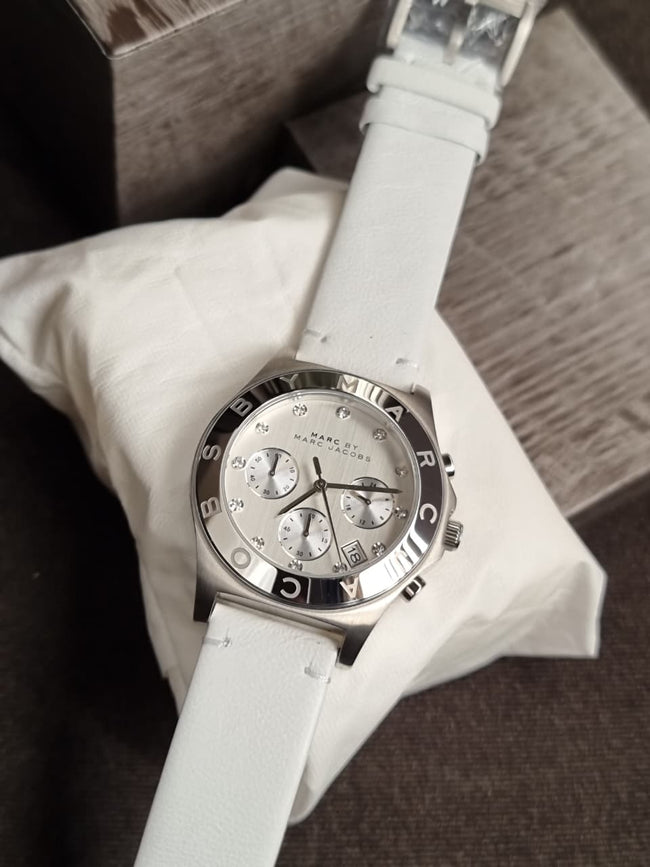 Marc by Marc Jacobs Women’s Quartz Leather Strap Silver Dial 38mm Watch MBM1187 Main Image