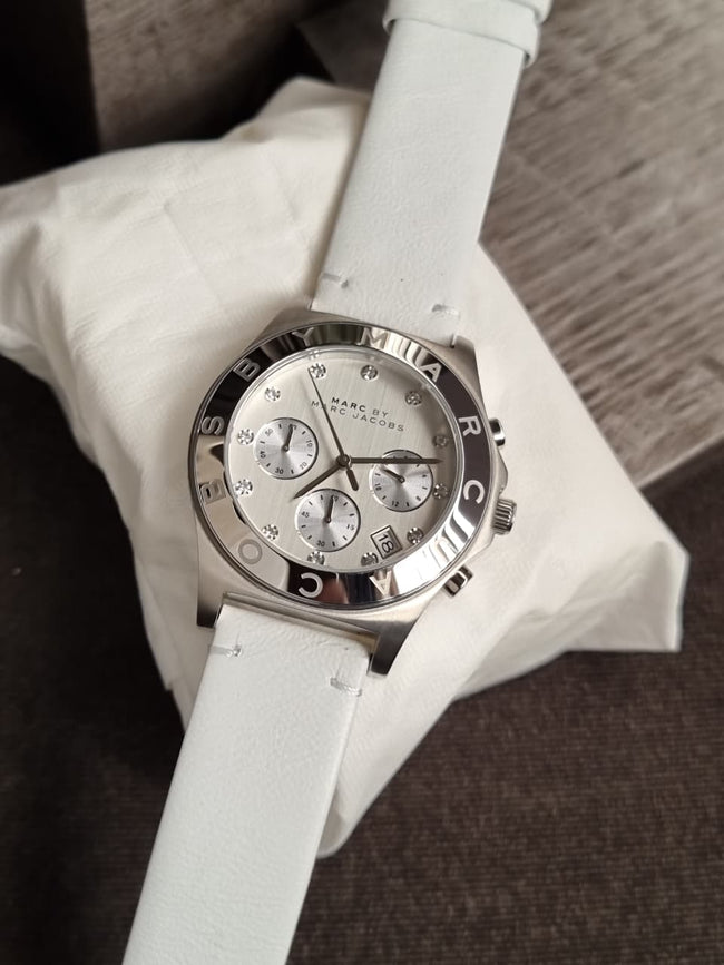 Marc by Marc Jacobs Women’s Quartz Leather Strap Silver Dial 38mm Watch MBM1187 Hover Image