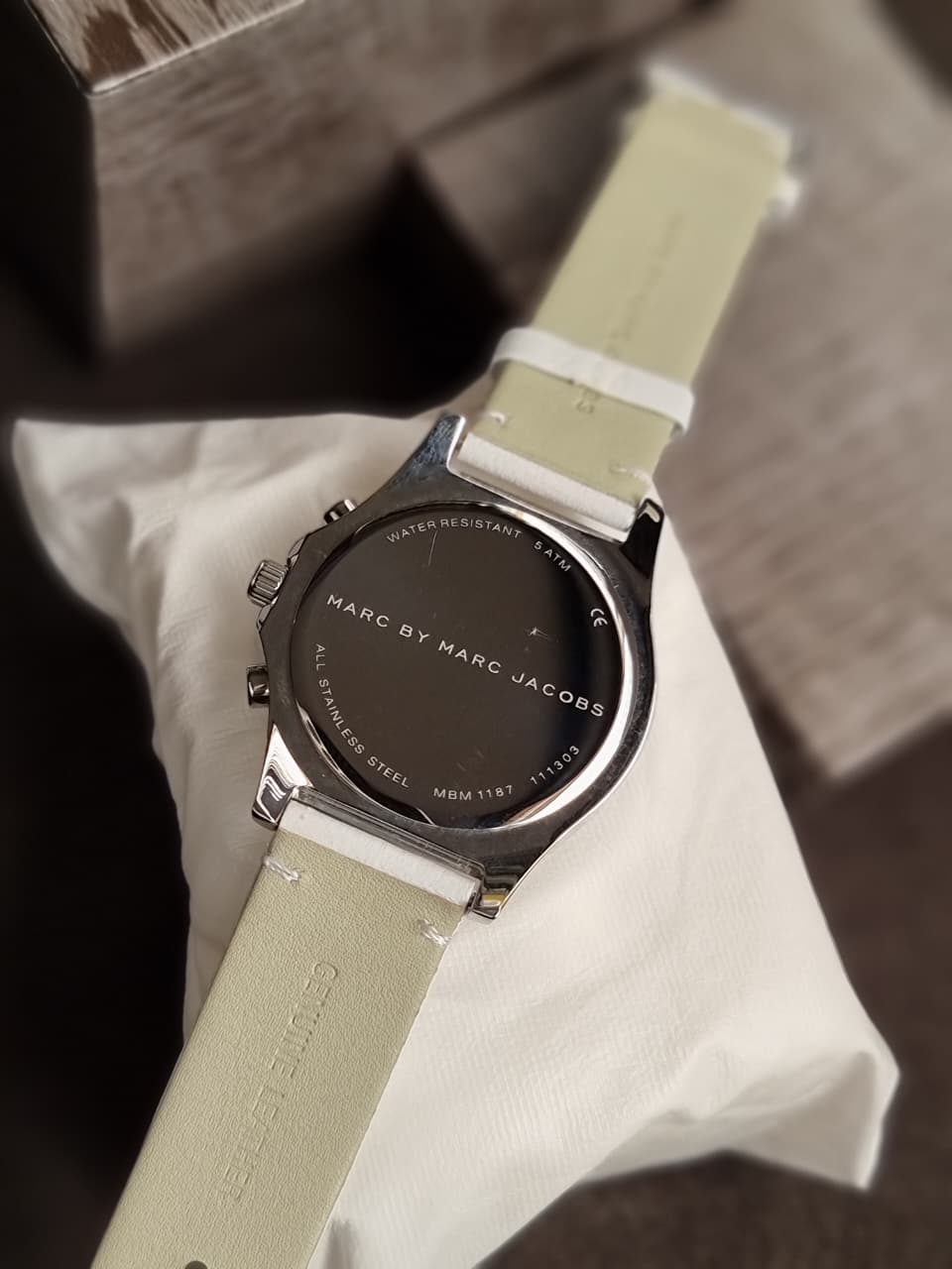 Marc by Marc Jacobs Women’s Quartz Leather Strap Silver Dial 38mm Watch MBM1187