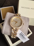 Michael Kors MK4674 Catelyln Gold Crystal Glitz Dial Gold Stainless Steel Glitz Bracelet Women's Watch
