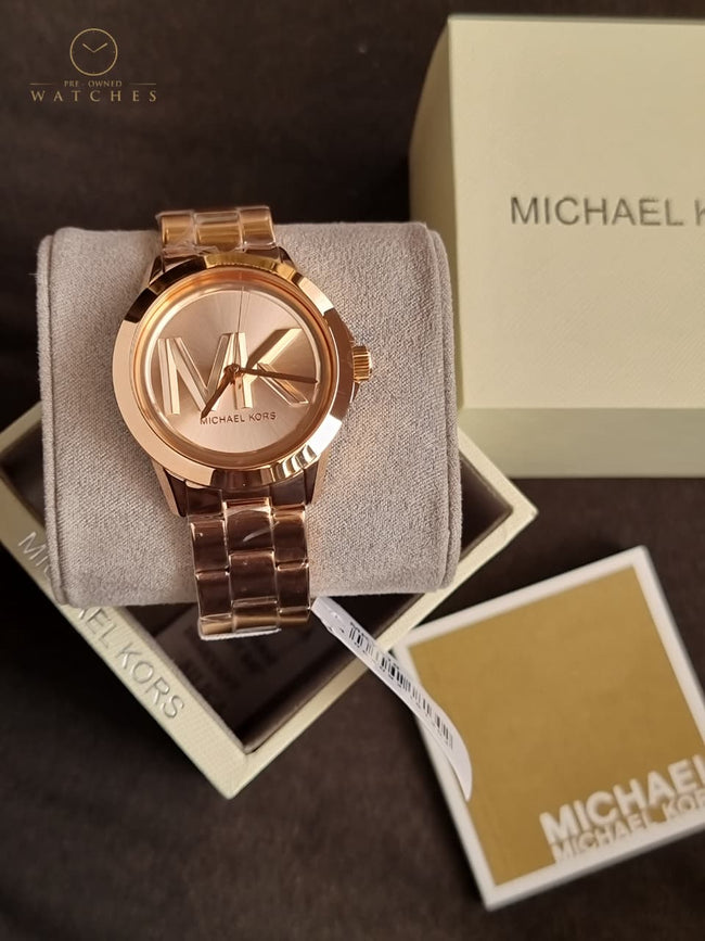Michael Kors Women’s Quartz Rose Gold Stainless Steel Rose Gold Dial 40mm Watch MK7318 Hover Image
