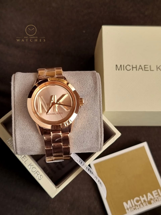 Michael Kors Women’s Quartz Rose Gold Stainless Steel Rose Gold Dial 40mm Watch MK7318 Main Image