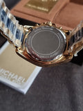 Michael Kors Men’s Quartz Two Tone Stainless Steel Blue Dial 43mm Watch MK6268