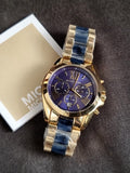 Michael Kors Men’s Quartz Two Tone Stainless Steel Blue Dial 43mm Watch MK6268