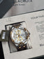 Maurice Lacroix Aikon Brown Leather Strap Silver Dial Chronograph Quartz Watch for Gents - AI1018-PVY11-132-1