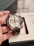 Maurice Lacroix Aikon Brown Leather Strap Silver Dial Chronograph Quartz Watch for Gents - AI1018-PVY11-132-1