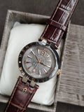 Aigner Gents Watch Brown Leather Strap Gray Dial 40mm Quartz Watch