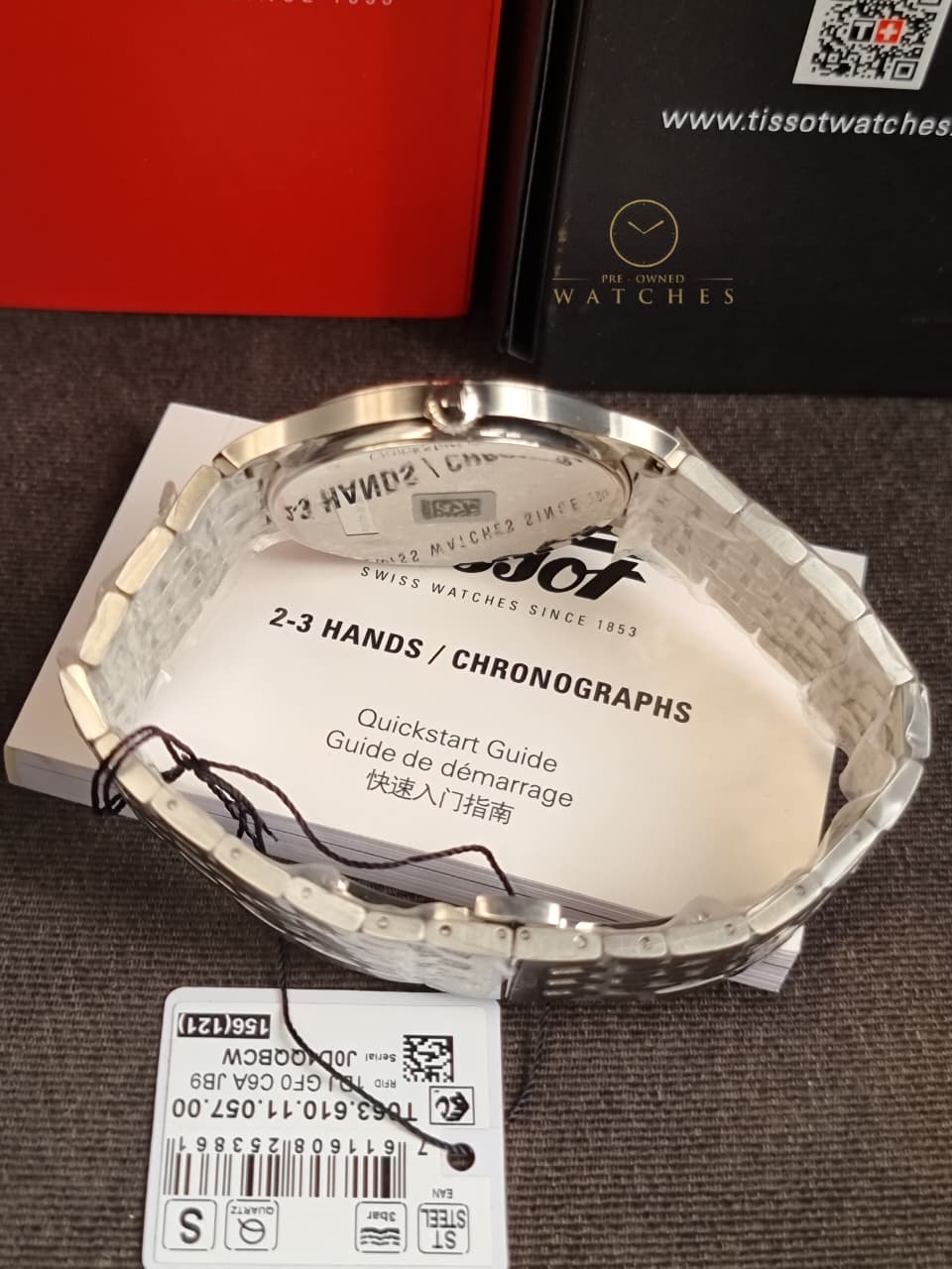 TISSOT Men’s Quartz Swiss Made Stainless Steel Black Dial 42mm Watch T063.610.11.057.00