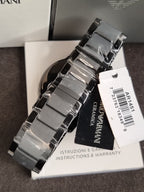 Emporio Armani Men’s Chronograph Quartz Stainless Steel Black Dial 47mm Watch AR1451