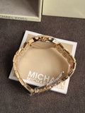 Michael Kors Melissa Gold Stainless Steel Gold Dial Quartz Watch for Ladies - MK4368