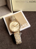 Michael Kors Melissa Gold Stainless Steel Gold Dial Quartz Watch for Ladies - MK4368