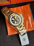 Tory Burch Reva Gold Stainless Steel Mother Of pearl Dial Quartz Watch for Ladies - TBW4025