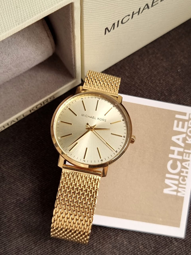 Michael Kors Women’s Quartz Gold Stainless Steel Gold Dial 38mm Watch MK4339 (without Tag ) Main Image