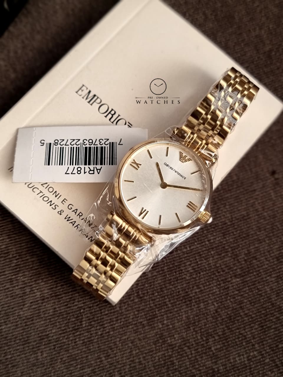 Emporio Armani Women’s Analog Stainless Steel Silver Dial 32mm Watch AR1877