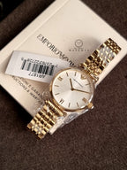 Emporio Armani Women’s Analog Stainless Steel Silver Dial 32mm Watch AR1877