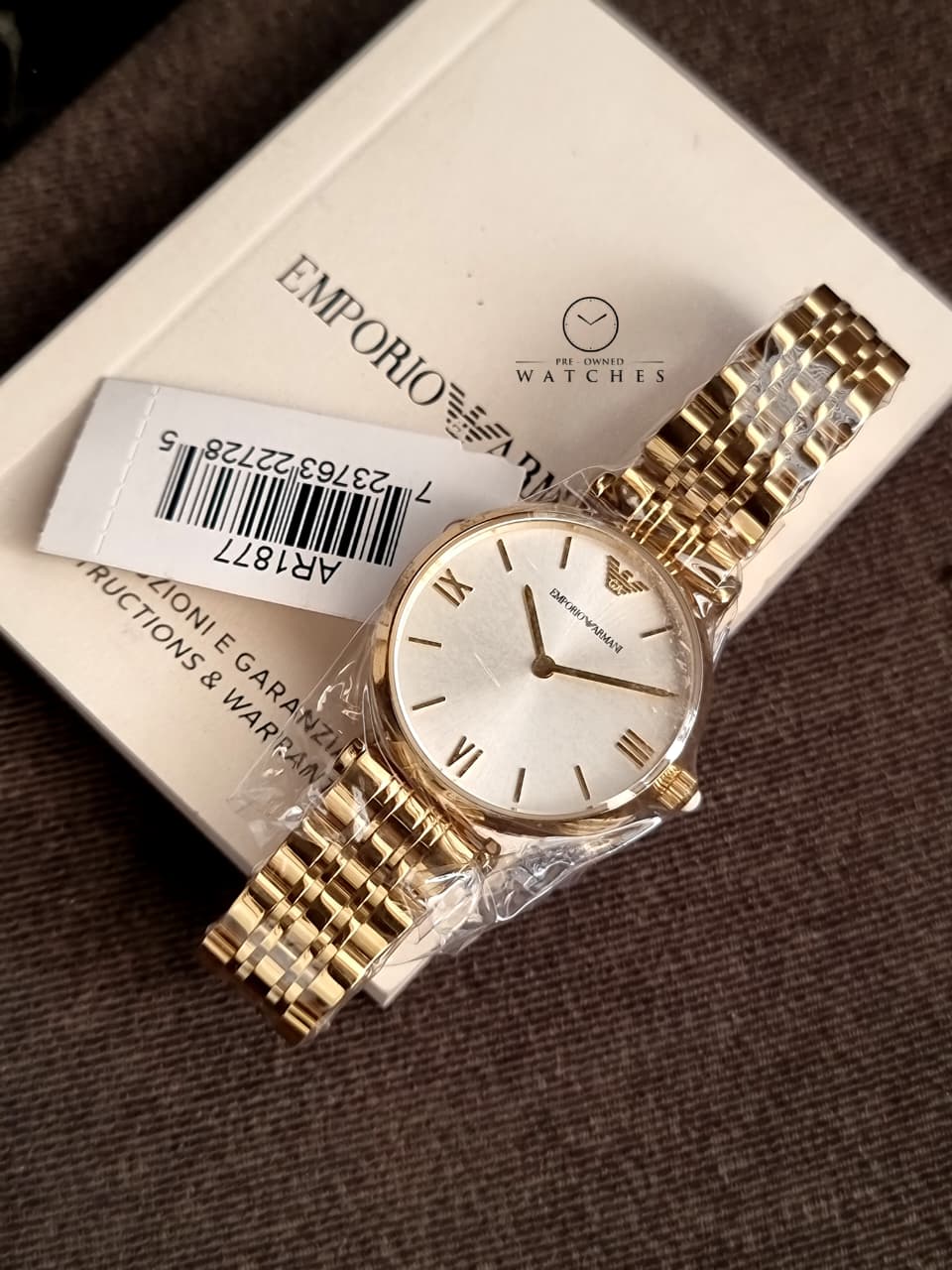 Emporio Armani Women’s Analog Stainless Steel Silver Dial 32mm Watch AR1877