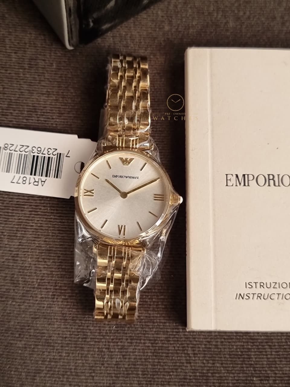 Emporio Armani Women’s Analog Stainless Steel Silver Dial 32mm Watch AR1877